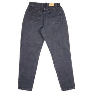 Vtg 80s 90s LL Bean Mom Jeans High Rise Faded Black Made USA 30x30.5